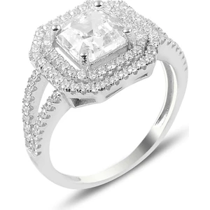 Söğütlü Silver Gümüş Baget Taşlı Yüzük