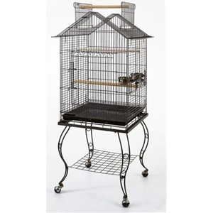 Sehpalı Papağan Kafesi Siyah