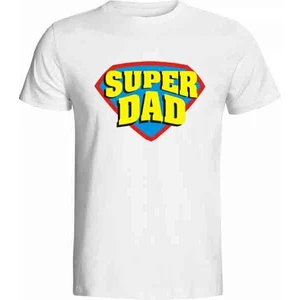 Hediye Panayırı Babalar Günü Hediyesi Super Dad Baskılı Tişört