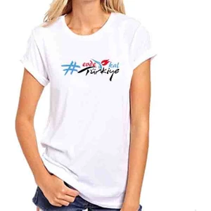 Hediye Panayırı Ilginç Tasarım Tshirtler Serisi Evde Kal Türkiye Baskılı Tişört