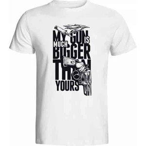 Hediye Panayırı Ilginç Tasarım Tshirtler Serisi My Gun Is Bigger Than Yours Baskılı Tişört