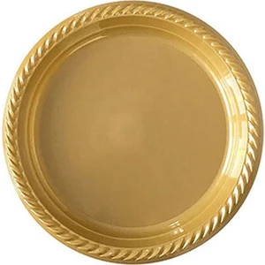 Plastik Tabak 22 cm 25'li Altın