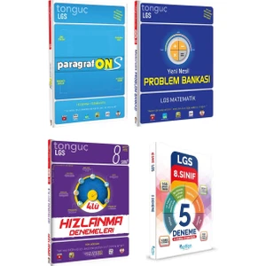 Tonguç Akademi Hızlanma Seti Paragrafons LGS Matematik Problem Bankası ve LGS 4'lü Hızlanma Deneme