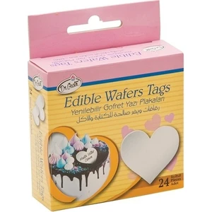 Dr. Gusto  Kalp Yenilebilir Gofret Kağıdı Yazı Plakası 24'lü