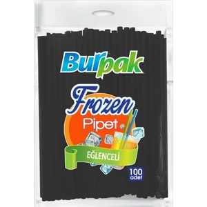Burpak Frozen Pipet Siyah 22 cm 100LÜ