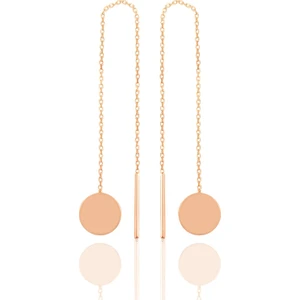 Söğütlü Silver Gümüş Rose Pul Gümüş Zincir Küpe