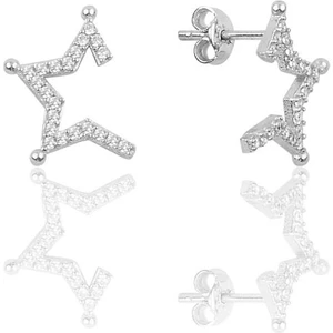 Söğütlü Silver Gümüş Yarım Yıldız Küpe