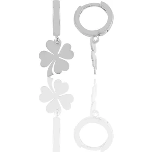 Söğütlü Silver Gümüş Rodyumlu Yonca Küpe