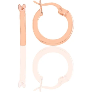 Söğütlü Silver Gümüş Rose 14 mm  Şarnel Halka Küpe