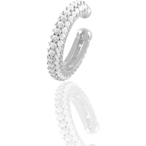 Söğütlü Silver Gümüş Rodyumlu Zirkon Taşlı Kıkırdak Küpe