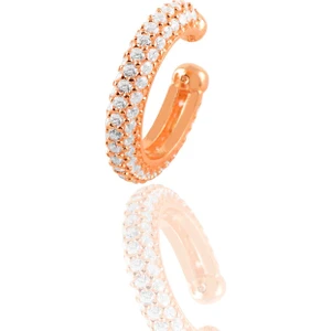 Söğütlü Silver Gümüş Rose Zirkon Taşlı Kıkırdak Küpe