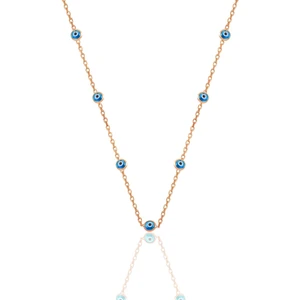 925 Ayar Gümüş Nazar Boncuğu Kolye – Cam Taşlı, Şık ve Zarif Tasarım, Günlük ve Özel Kullanıma Uygun