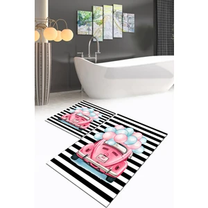 Banyo Paspası , Sünger Dolgulu Klozet Takımı, Yıkanabilir Halı, Kaymaz Taban Halı, Halı