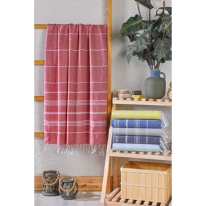 Pamuk Peştamal Mint-Gri-Açık Gri-Kırmızı-Sarı-Mavi 100X175