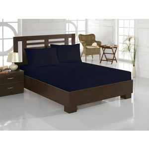 Çeyiz Diyarı Penye Çift Kişilik Lastikli Çarşaf Lacivert