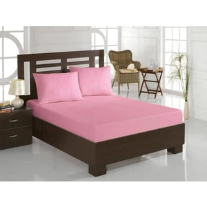 Çeyiz Diyarı Penye Çift Kişilik Lastikli Çarşaf Pembe