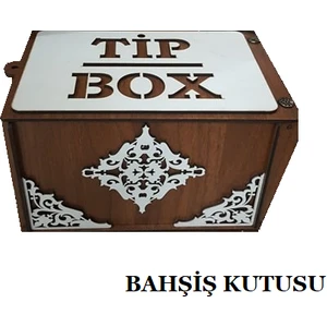Show Bazaar Tip Box Ahşap Kumbara Tipbox Kilitli Bahşiş Kutusu
