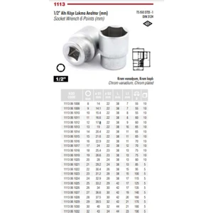 Izeltaş 23 mm 1/2 Altı Köşeli Lokma Anahtar 1113 06 1023