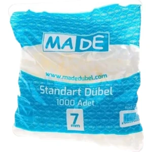 7 mm 1000Lİ Paket Standart Beyaz Dübel Made