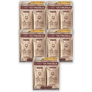 Kurukahveci Mehmet Efendi  Türk Kahvesi Tek İçimlik Folyo Ambalaj 12 x 6 gr 5'li