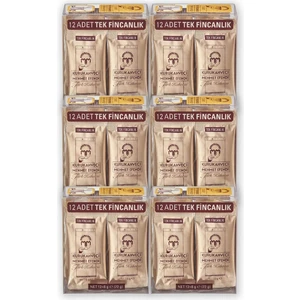 Kurukahveci Mehmet Efendi  Türk Kahvesi Tek İçimlik Folyo Ambalaj 12 x 6 gr 6'lı