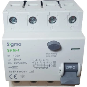 4X100A 30MA Kaçak Akım Rölesi Sigma