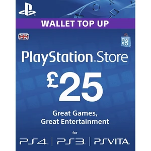 Playstation PSN Card 25 POUND(UK) United Kingdom