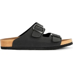 LENS Kadın Terlik Siyah Nubuk