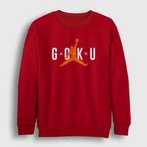 Unisex Kırmızı Air Goku Anime Dragon Ball Sweatshirt