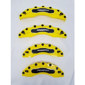 Duru Doruk Kaliper Kapağı Abarth Sarı Renk 4'lü Set Siyah Alüminyum Logo