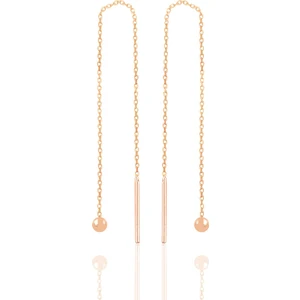 Söğütlü Silver Gümüş Rose Toplu Gümüş Zincir Küpe