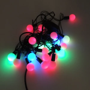 Misket Top Rgb Yılbaşı Ağaç Bahçe Ip Süs Aydınlatma 20 LED Işık 3m