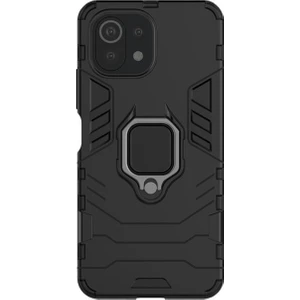 Xiaomi Mi 11 Lite - Mi 11 Youth Batman Serisi Yüzük Standlı Armor Kılıf - Siyah