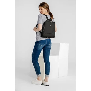 Smart Bags Krinkıl Metalik Kumaş Sırt Çantası BC 1117 - Metalik Siyah