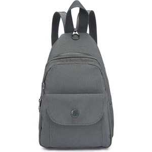 Smart Bags Krinkıl Kumaş Kadın Sırt Ve Göğüs Çantası BC 1237 - Koyu Yeşil