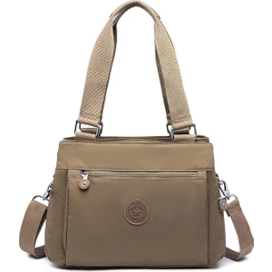 Smart Bags Krinkıl Kumaş Omuz Çantası BC 1125 - Açık Kahve