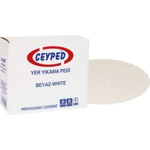 Yer Yıkama Makinesi Pedi 43 Cm. Beyaz 5'li