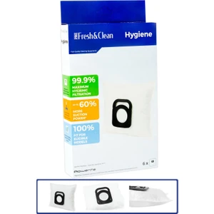 Pro Fresh & Clean Rowenta  Ro 7347EA Silence Force  Uyumlu 6'lı Bez Toz Torbası