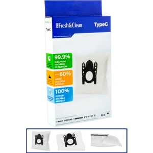 Pro Fresh & Clean Bosch Powermax Bbs 6317 Uyumlu 6'lı Bez Toz Torbası