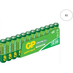 Gp 24G-VS12 Greencel Aaa Boy Ince Çinko Karbon Pil 24'lü