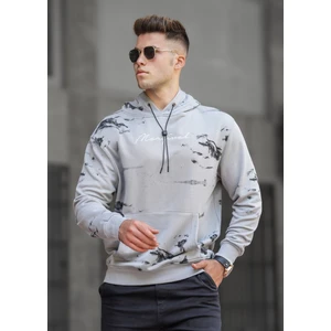 Boyalı Gri Erkek Sweatshirt 5291