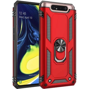 Samsung Galaxy A80 Kılıf Yüzüklü Zırh Tank Vega