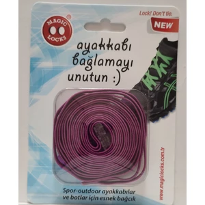 Magic Locks Akıllı Yassı Bağcık- Mor -20B1