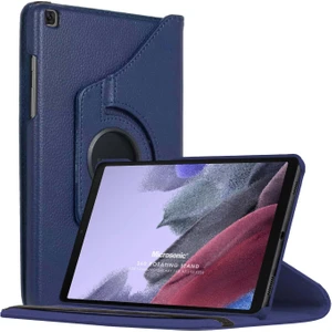 Samsung Galaxy Tab A7 Lite T225 Kılıf 360 Rotating Stand Deri Lacivert