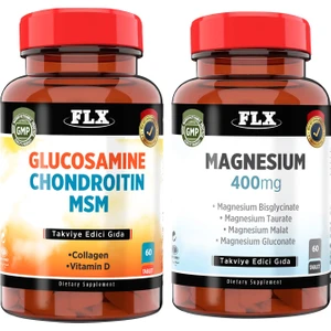Glukosamine Kondroitin Msm 60 Tablet & Magnezyum Magnesium Elementleri Complex 400 Mg 60 Tablet