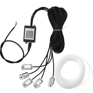 NKT GROUP Nokta Araç Içi Atmosfer Ambiyans LED Neon Ip LED Rgb App Kontrollü 5 Parça Kumandalı Kontrol