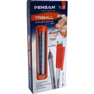 Tükenmez Kalem Triball Bilye Uç Oranj Turuncu 1.0 mm 12'li