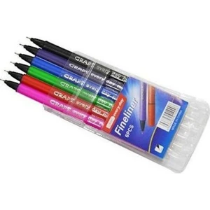 6 Renk Fineliner Kalem Fine Keçe Uçlu Kalem