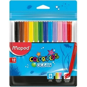 Color'peps Ocean Keçeli Kalem Plastik Poşet 12 Renk