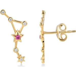 Terazi Burcu Gümüş Küpe